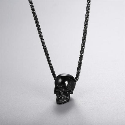 Punk Skull Pendant, Vintage Hip Hop Necklace