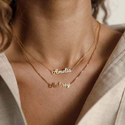 Custom Stainless Steel Name Necklace with Pendant