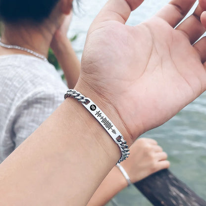 Stainless Steel Couple Cuban Bracelet