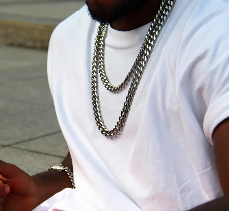 Titanium Steel Cuban Chain Necklace