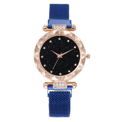 Starry Diamond Women's Watch and Bracelet Gift Set