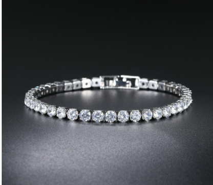 4mm Zirconia Single Row Hip Hop Necklace