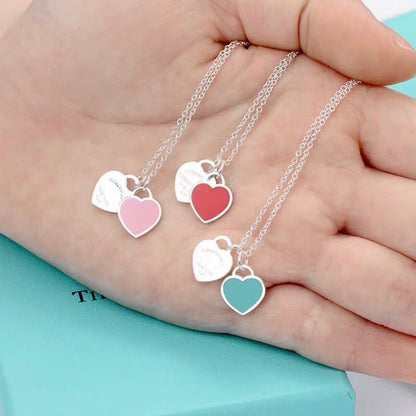 925 Sterling Silver Love Necklace with Heart Pendant