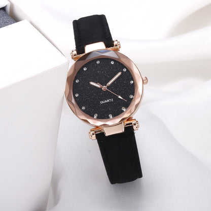 Blush Pink Starry Sky Watch for Girls - Minimalist Design