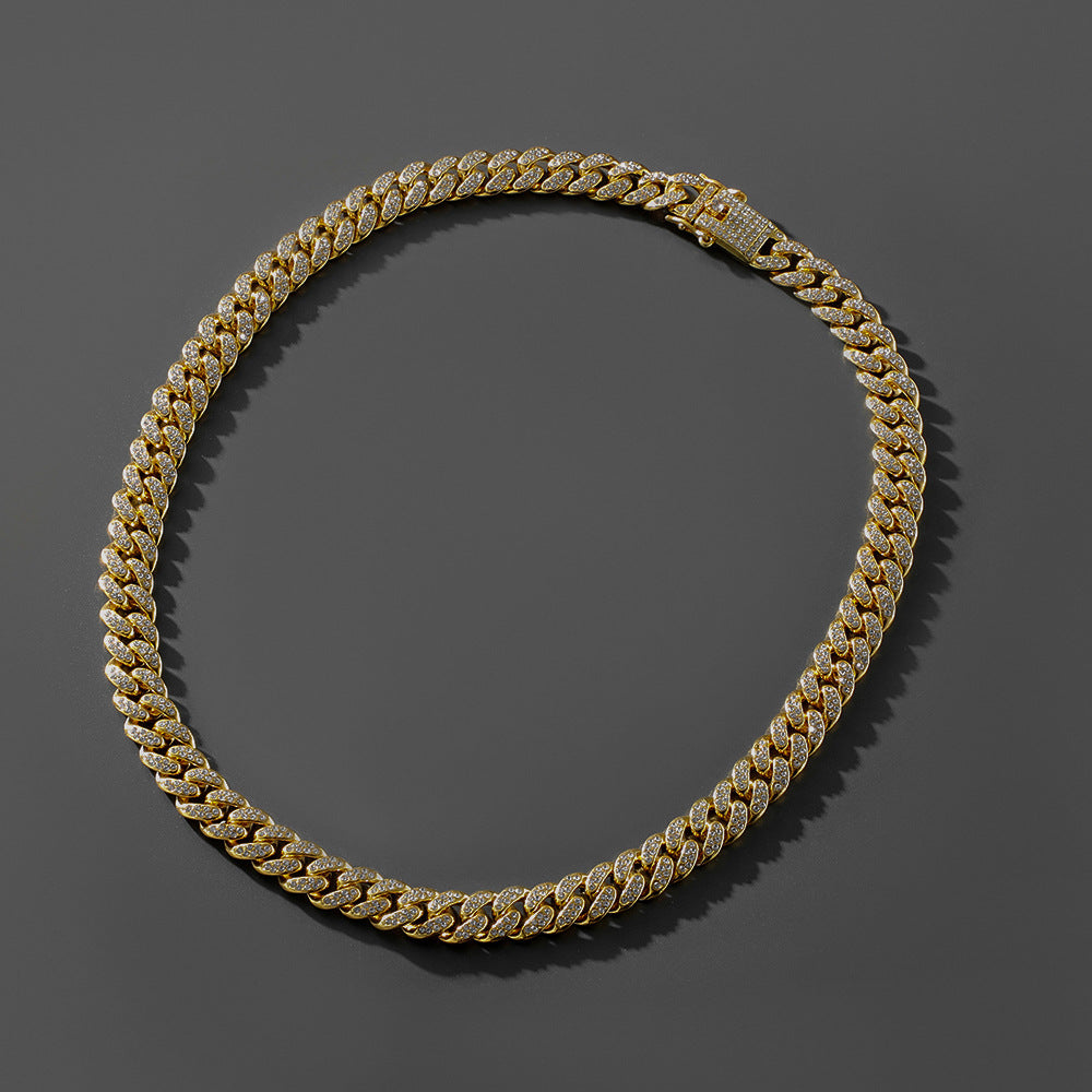 Hip Hop Trend Full Diamond Cuban Link Bracelet for Men