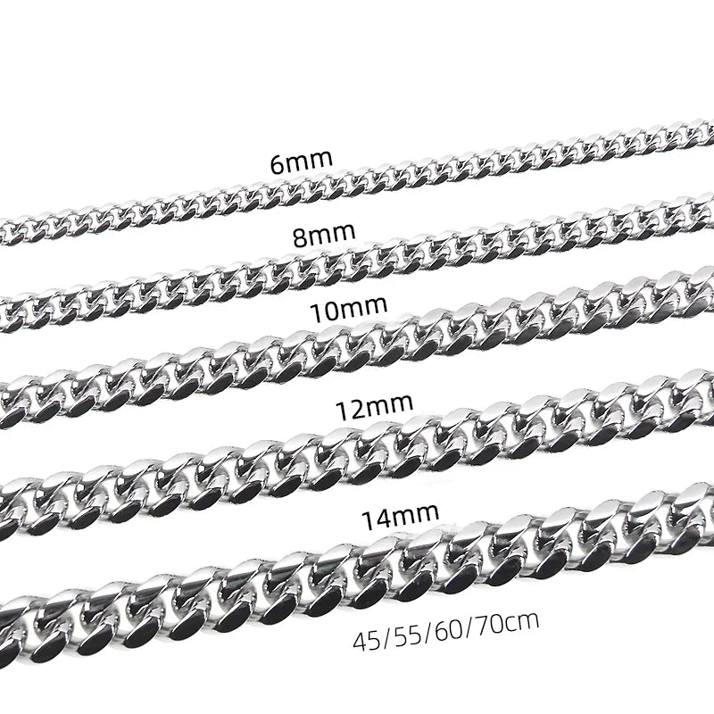 Titanium Steel Cuban Chain Necklace