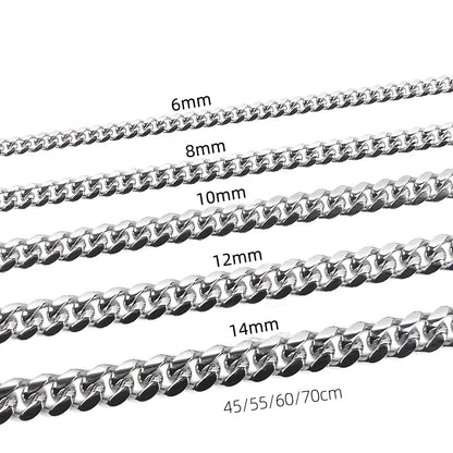 Titanium Steel Cuban Chain Necklace
