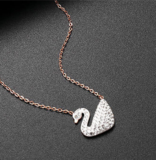 Rose Gold Four Leaf Clover Necklace for Women