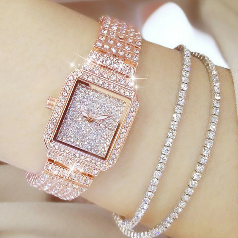 2019 Women's Crystal Quartz Watch with Stainless Steel Band