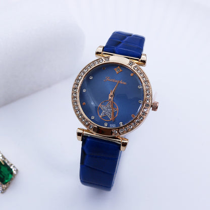 Fashionable Quartz Watch with Rhinestones for Women