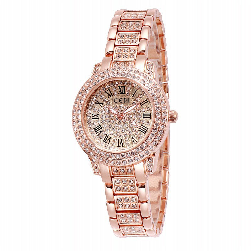 Stainless Steel Starry Sky Women's Gold Watch