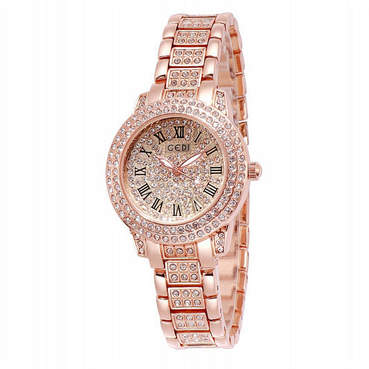 Stainless Steel Starry Sky Women's Gold Watch