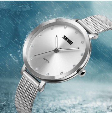 Stylish Women's Waterproof Quartz Watch with Mesh Band