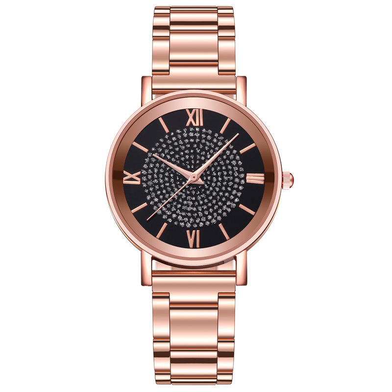 Starry Sky Quartz Watch for Women with Steel Band
