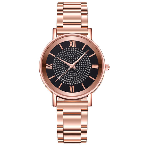 Starry Sky Quartz Watch for Women with Steel Band