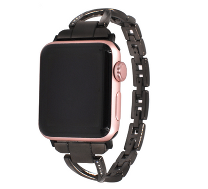 Apple Watch Band X-Type Stainless Steel with Diamonds