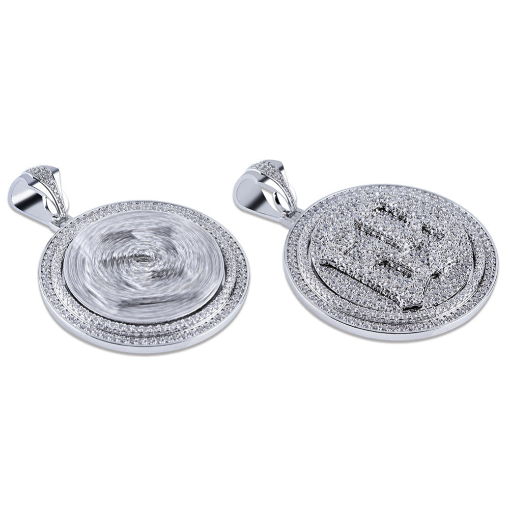 Alloy Rhinestone Hip-Hop Letter 69 Pendant Necklace