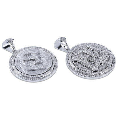 Alloy Rhinestone Hip-Hop Letter 69 Pendant Necklace