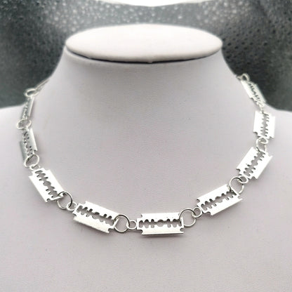Unisex Hip Hop Fashion Alloy Blade Necklace for Parties