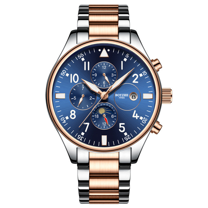 BOYZHE Men's Automatic Mechanical Watch with Luminous Dial