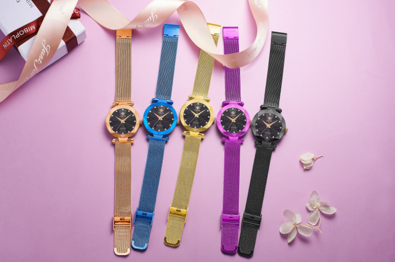 Waterproof Quartz Watch with Mesh Band