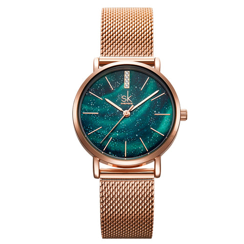Women's Starry Sky Watch with Mesh Band