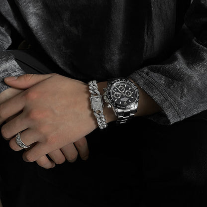 Men's Cuban Style Bracelet - Minimalist Summer Design