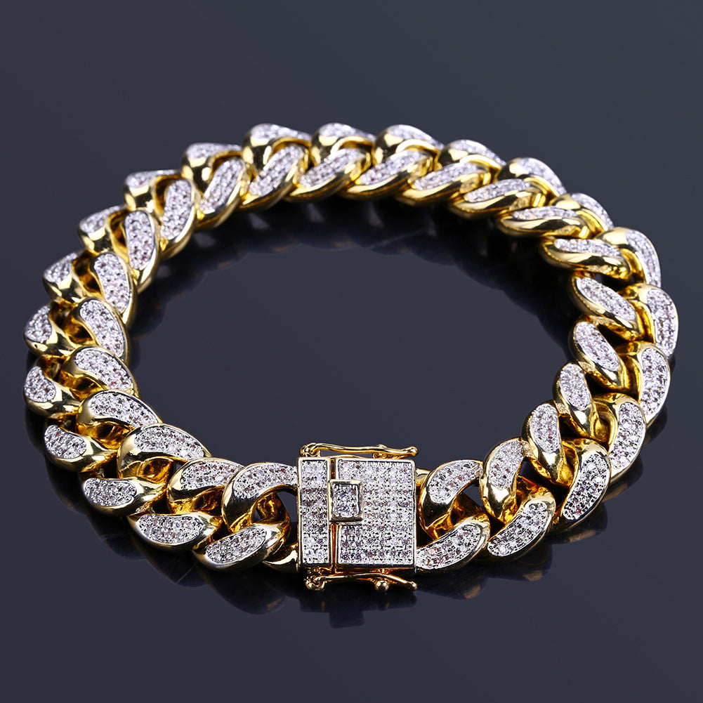 Miami Cuban Link with Zirconia Stone Jewelry Clasp
