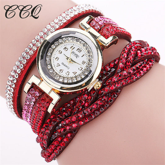 Trendy Twisted Women's Bracelet with Quartz Watch