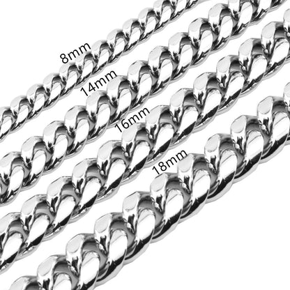 Men's Cuban Link Necklace with Dragon Head Clasp