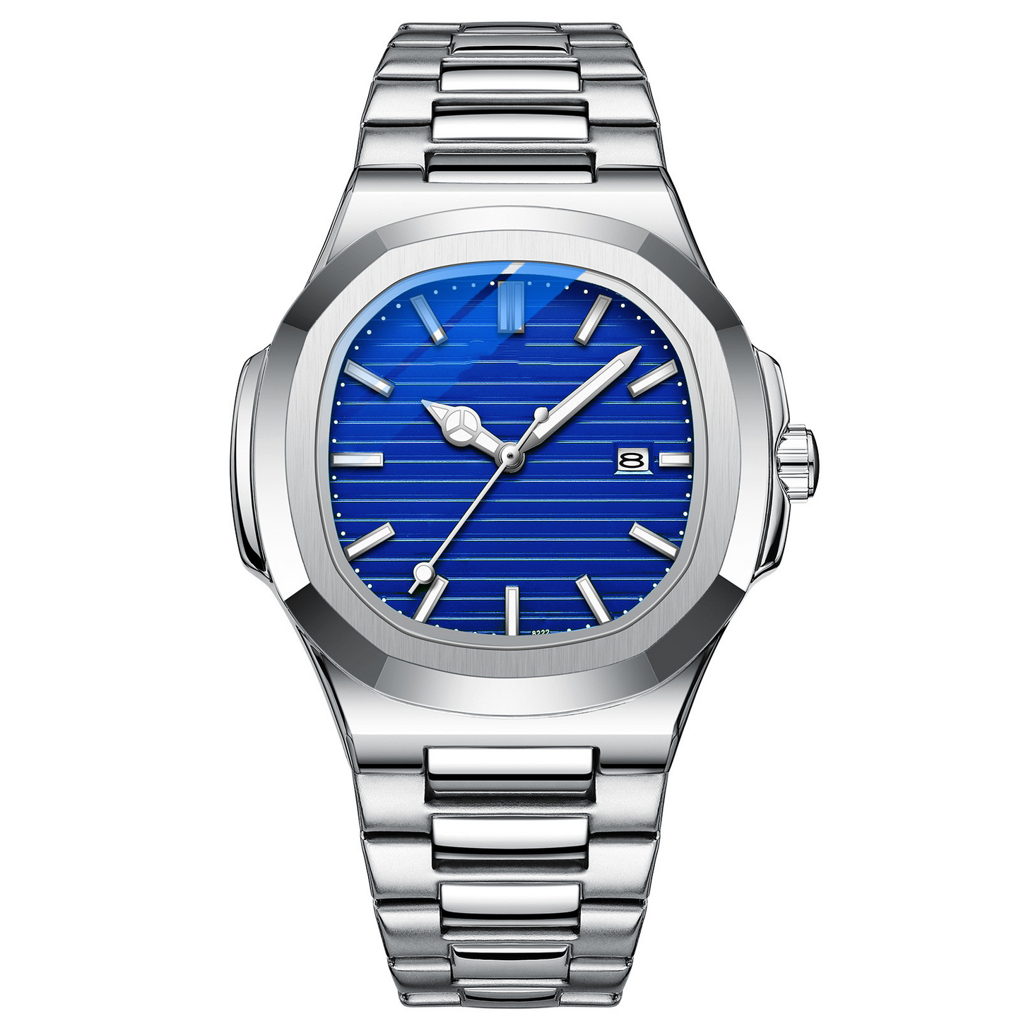 Men's Luminous Steel Strap Waterproof Watch