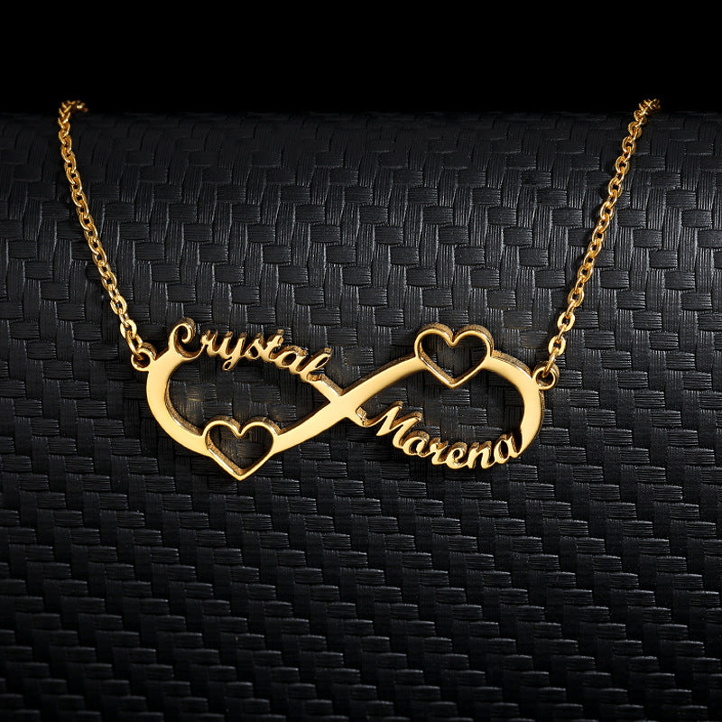 Custom Stainless Steel Name Necklace with Infinity Symbol