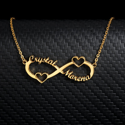 Custom Stainless Steel Name Necklace with Infinity Symbol