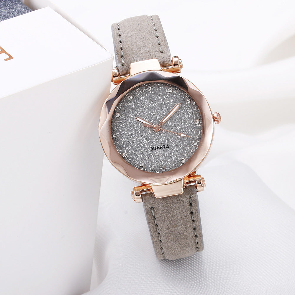 Blush Pink Starry Sky Watch for Girls - Minimalist Design