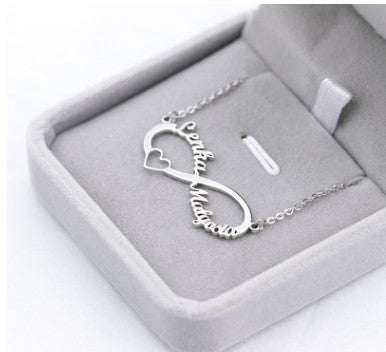 Custom Stainless Steel Name Necklace with Infinity Symbol