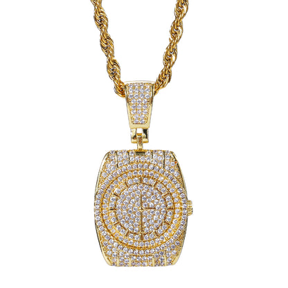 Hip Hop Watch Pendant Necklace