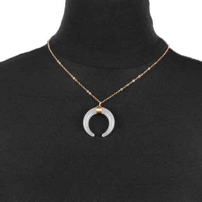 Stylish Crescent Moon Pendant Necklace