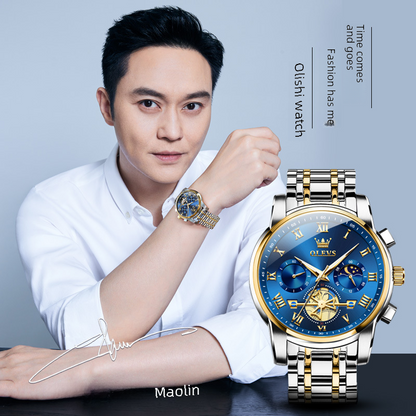 Oli's Brand Men's Quartz Watch with Luminous Waterproof Feature