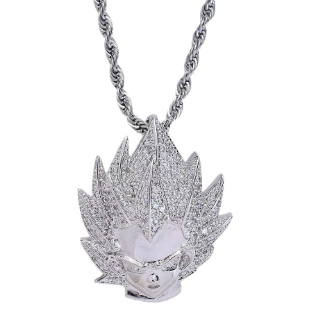 Personalized Hip-Hop Necklace with Saiyan Pendants