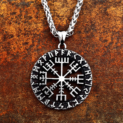 Personalized Vintage Compass Pendant Hip Hop Necklace