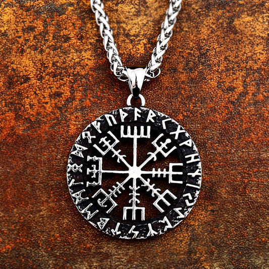 Personalized Vintage Compass Pendant Hip Hop Necklace
