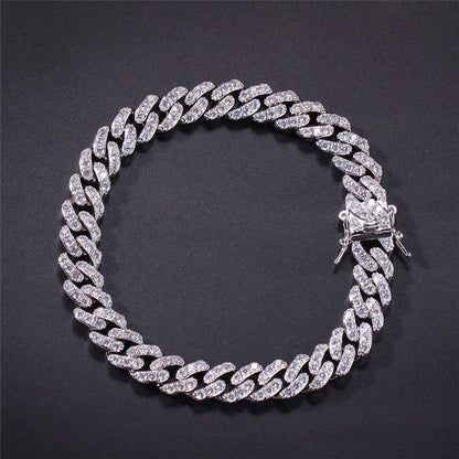 Gold-Plated Diamond Cuban Link Hip Hop Necklace