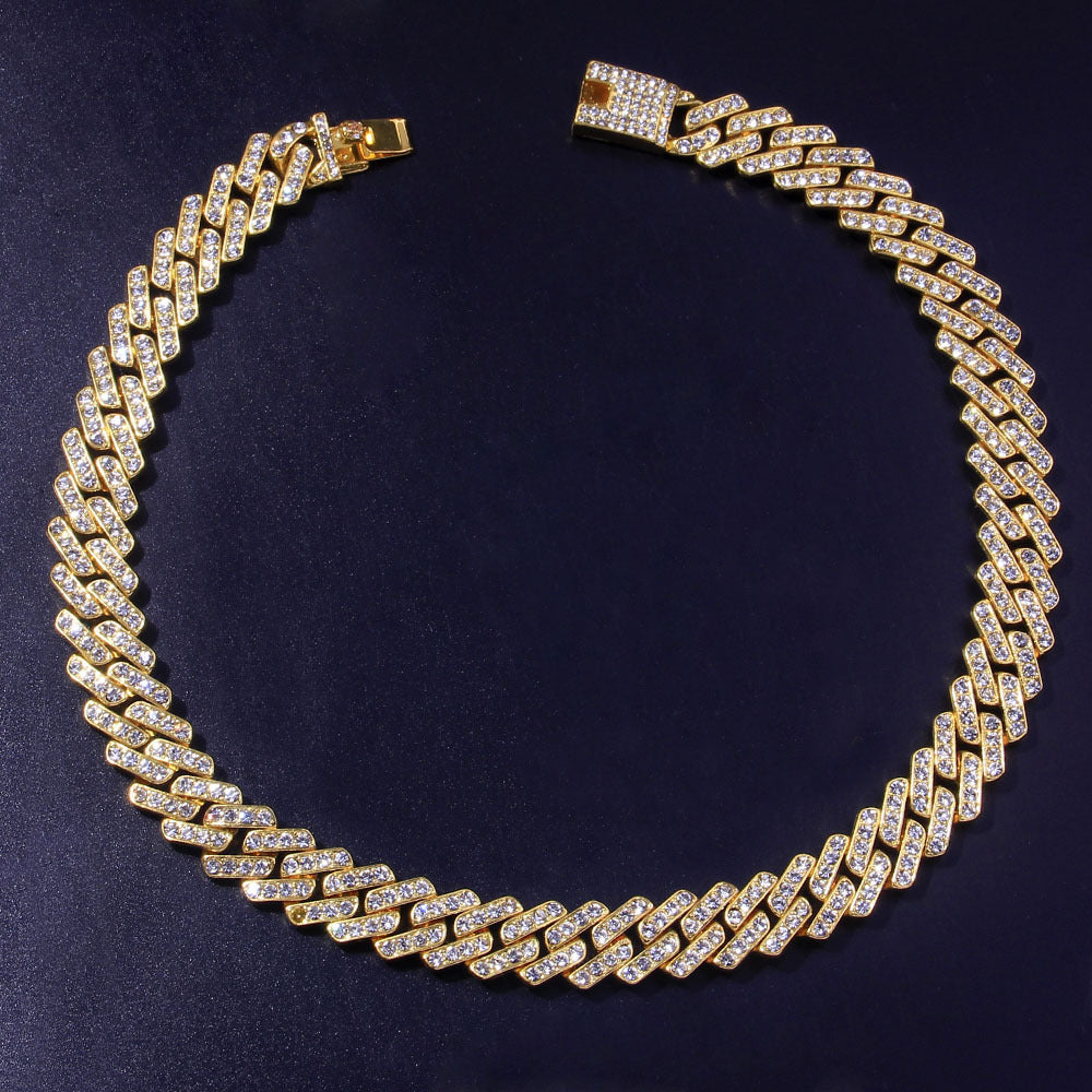 DIY Hip Hop Letter Necklace with Rhinestones (12mm)