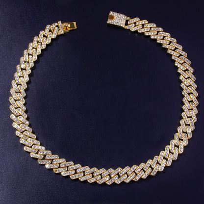 DIY Hip Hop Letter Necklace with Rhinestones (12mm)