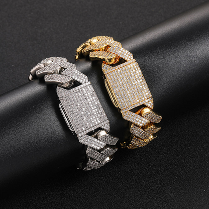 Men's 3-Row Flip Buckle Bracelet