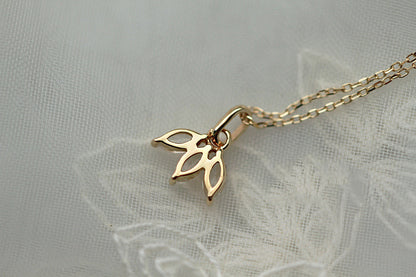 S925 Silver Plated 14K Gold French Minimalist Necklace