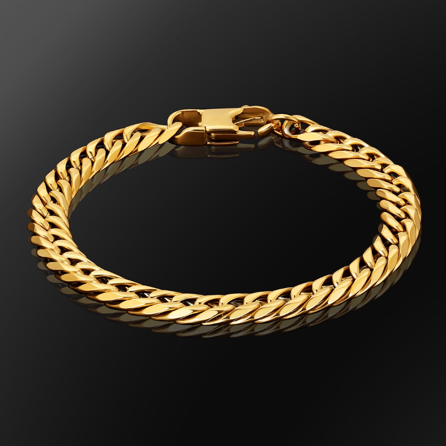 Titanium Steel Hexagonal Cuban Bracelet