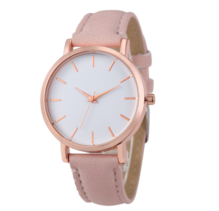 Women's Quartz Watch with Leather Strap - Casual Simple