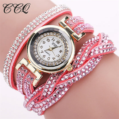 Trendy Twisted Women's Bracelet with Quartz Watch