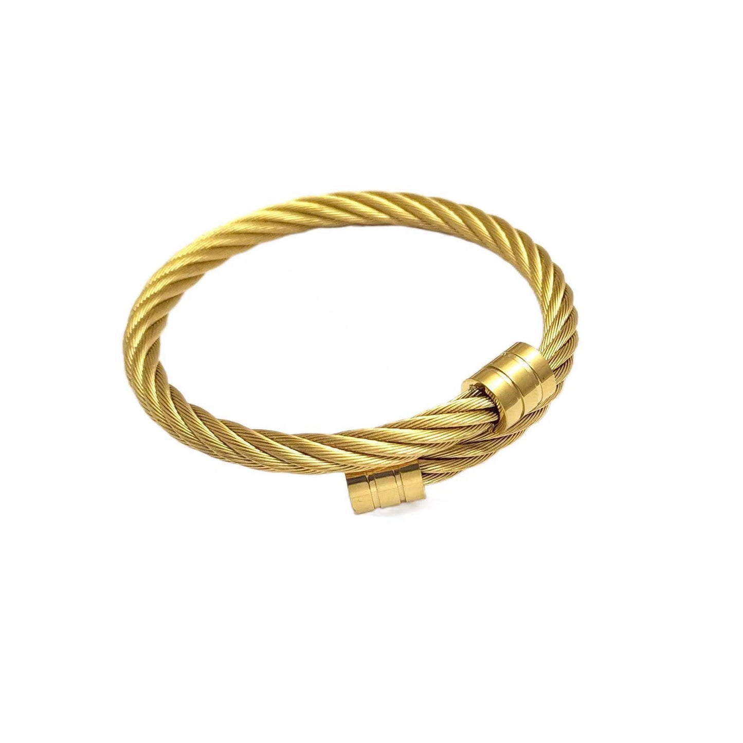 Men's Steel Wire Bracelet - Hip Hop Punk Fashion Accessory